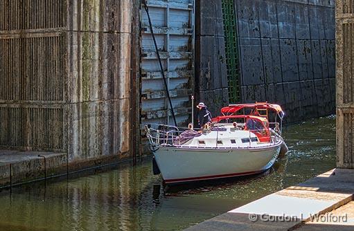 Exiting The Combined Lock_01093.jpg - Photographed along the Rideau Canal Waterway at Smiths Falls, Ontario, Canada.